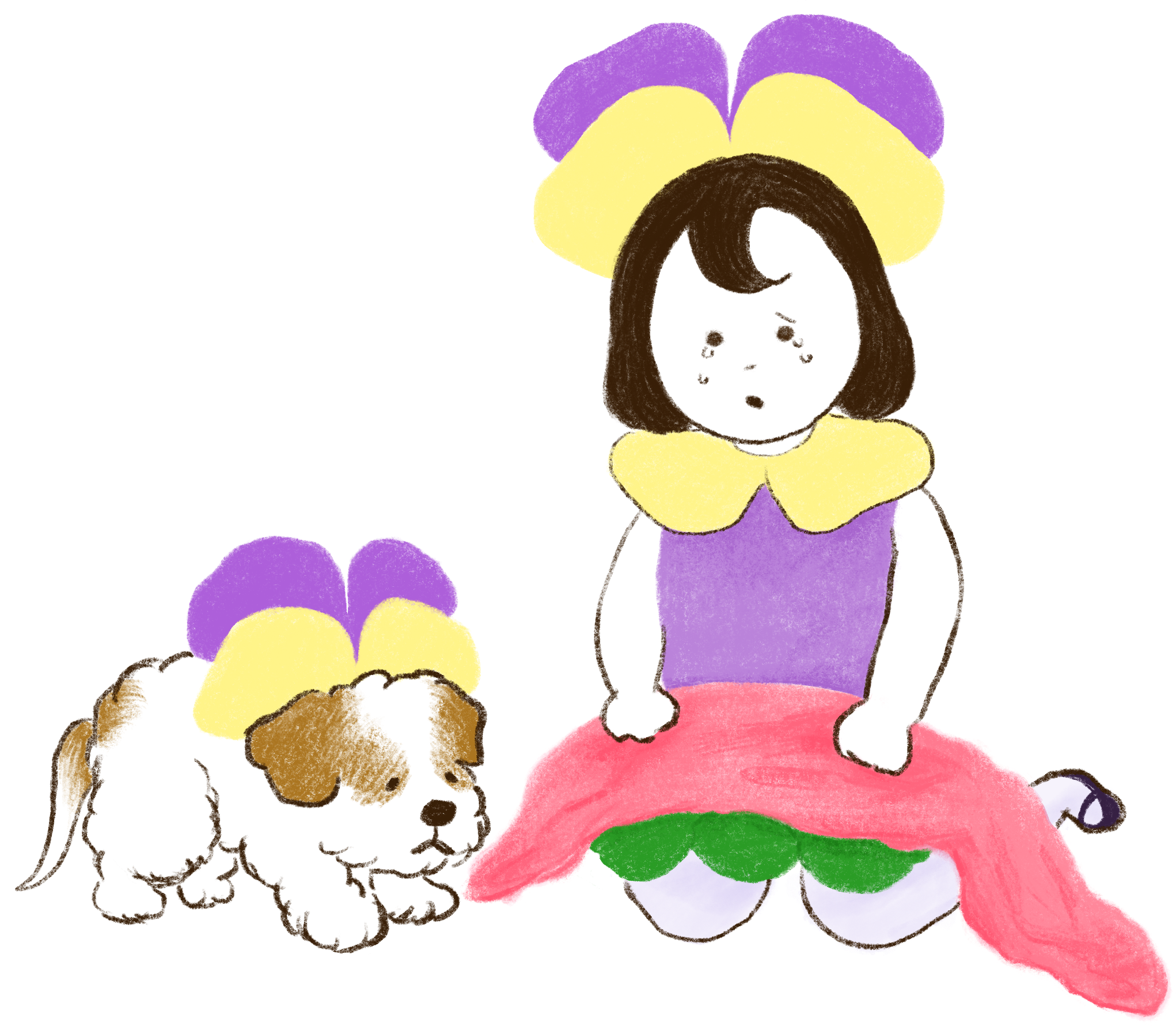 Pansyna and Pantaro looking sad